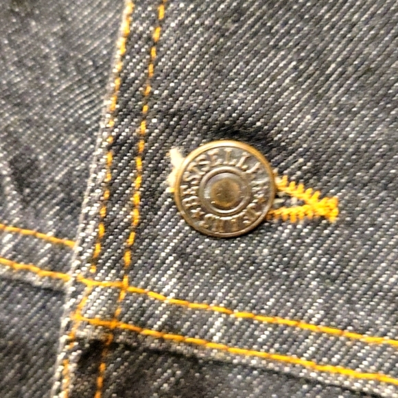 Mens Jean Jacket Big and Tall Black Denim XXL EUC - Picture 5 of 16